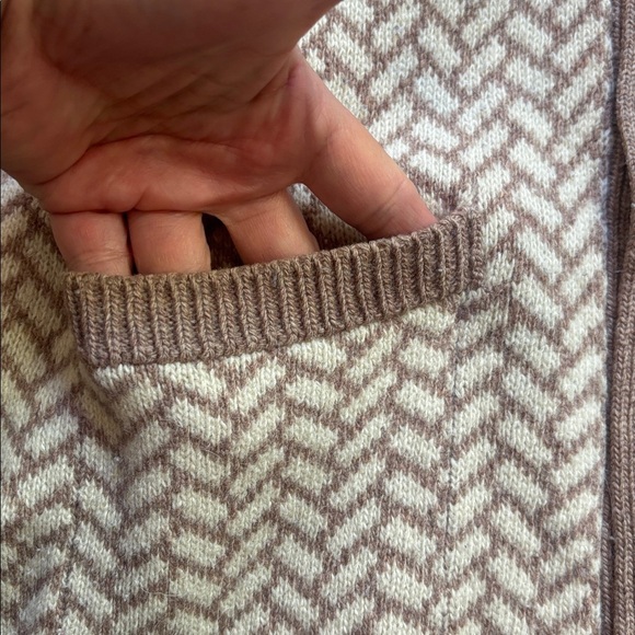 Golden Horse | Vintage 100% Virgin Wool Brown and Cream Knit Vest Size XXL - Picture 3 of 13